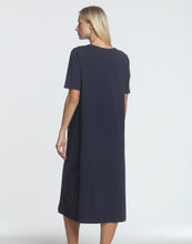 Load image into Gallery viewer, Christy Short Sleeve Knit/Woven Combo Dress