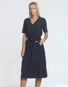 Christy Short Sleeve Knit/Woven Combo Dress