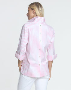 Aileen 3/4 Sleeve Oxford Stripe Shirt