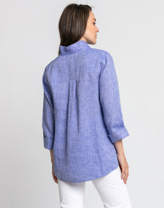 Salina 3/4 Sleeve Luxe Linen Popover