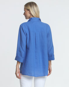 Salina 3/4 Sleeve Luxe Linen Popover