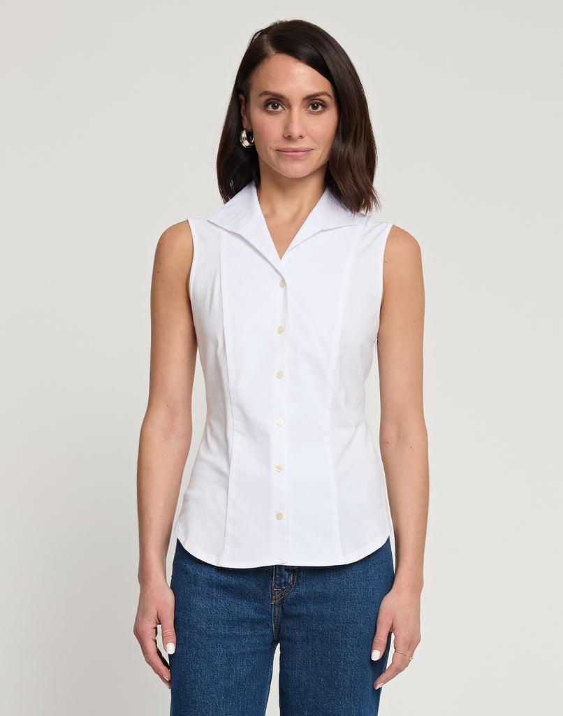 Donna Sleeveless Wing Collar 