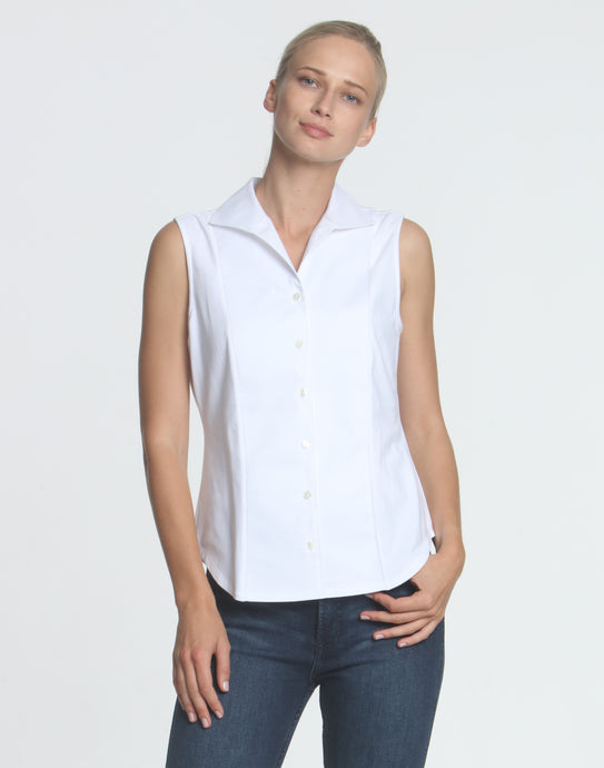Donna Sleeveless Wing Collar 