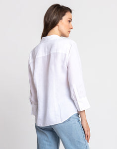 Joselyn 3/4 Sleeve Luxe Linen Shirt