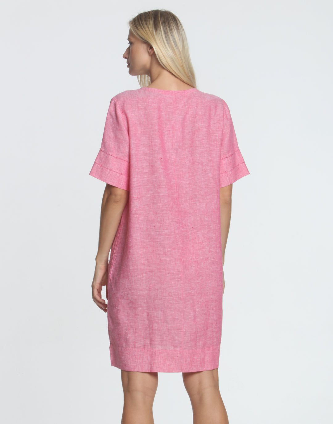 FINAL SALE NO RETURNS/EXCHANGES- Jackie Short Sleeve Luxe Linen Dress