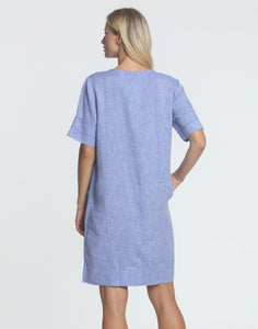 Jackie Short Sleeve Luxe Linen Dress