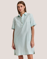 Aileen Short Sleeve Stripe/Gingham Dress