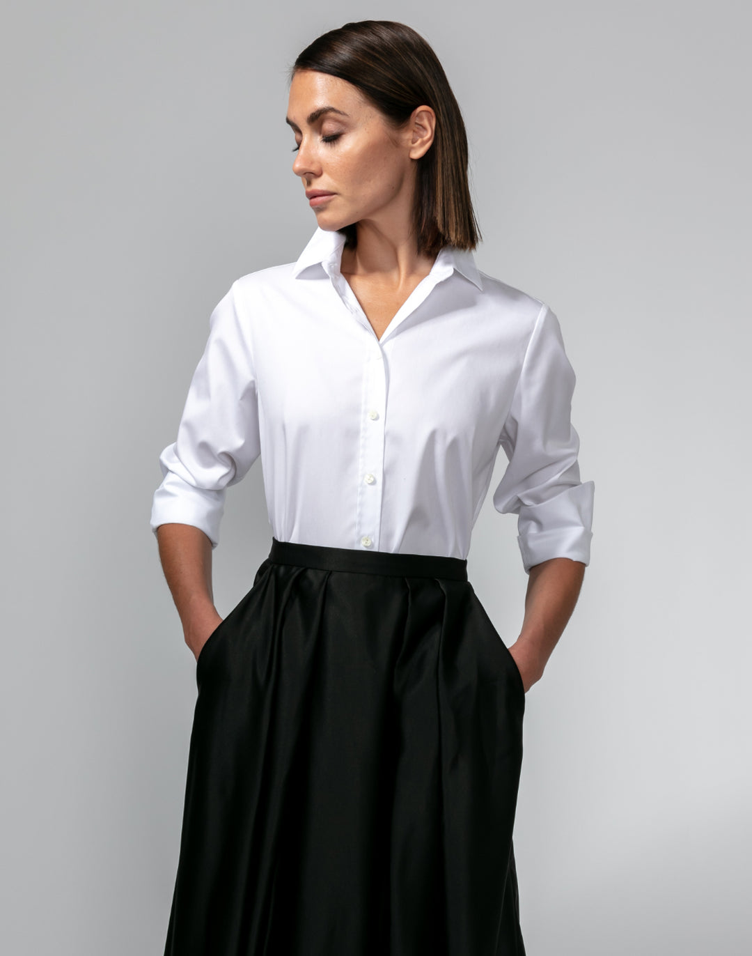 Reese Long Sleeve No Iron Luxe Cotton Shirt