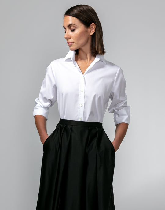 Reese Long Sleeve No Iron Luxe Cotton Shirt