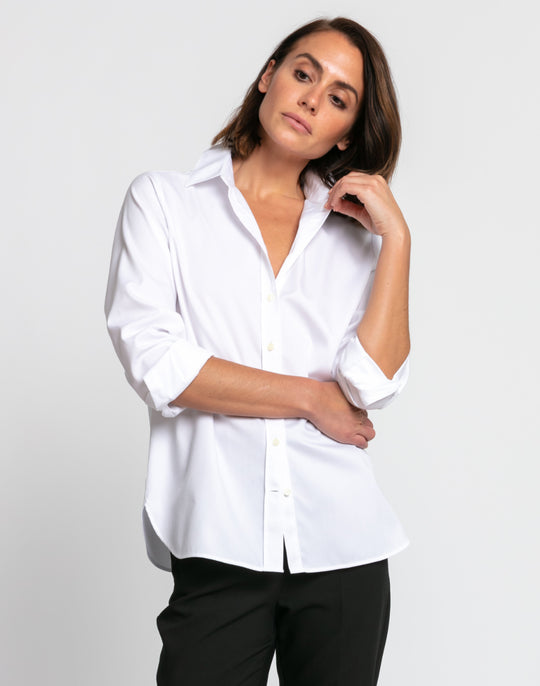 Reese Long Sleeve No Iron Luxe Cotton Shirt