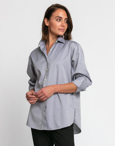 Kylie Luxe Cotton Ruched Sleeve Shirt