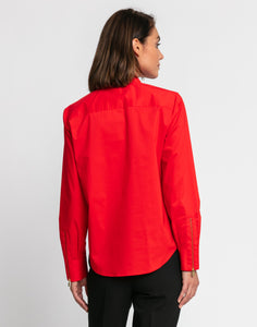 Madison Long Sleeve Ruffle Half Zip Top