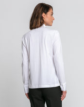 Load image into Gallery viewer, Dylon Long Sleeve Pleated Bib Woven/Knit Top