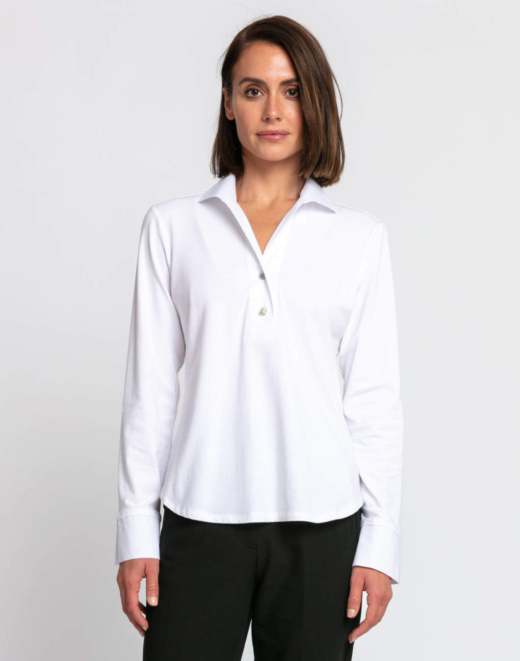 Leona Long Sleeve Tailored Knit Top