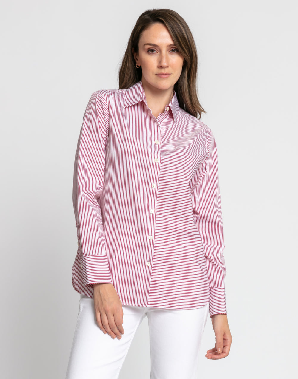 FINAL SALE / NO RETURNS, NO EXCHANGES - Margot Long Sleeve Stripe/Check Shirt