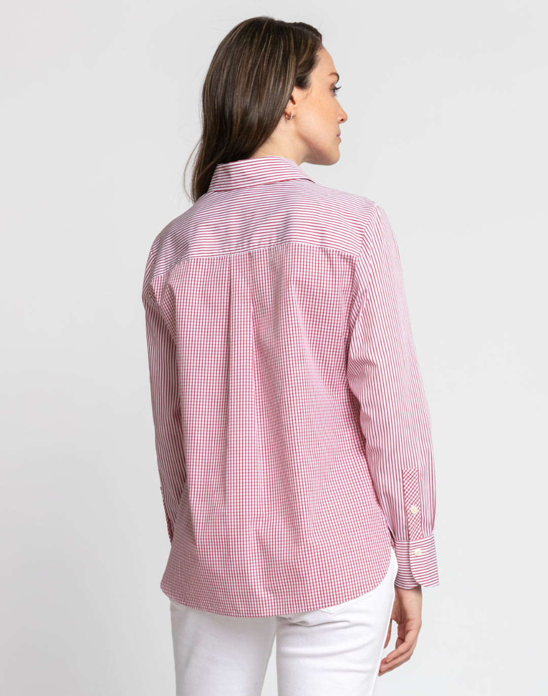 FINAL SALE / NO RETURNS, NO EXCHANGES - Margot Long Sleeve Stripe/Check Shirt