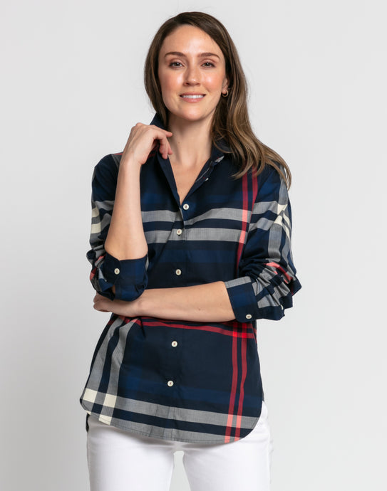 Halsey Long Sleeve Oversized Plaid Shirt