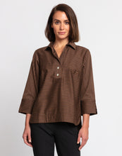 Load image into Gallery viewer, Aileen 3/4 Sleeve Bi-Color Stripe Top