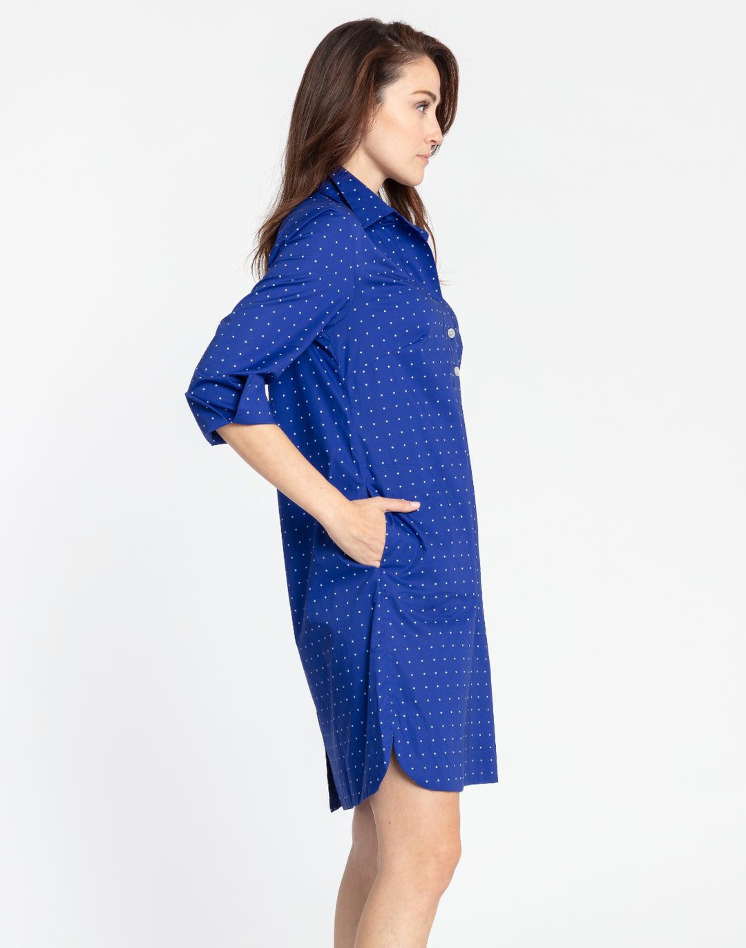 Aileen 3/4 Sleeve Dot Print Dress