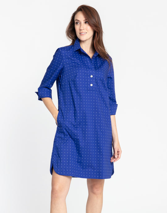 Aileen 3/4 Sleeve Dot Print Dress