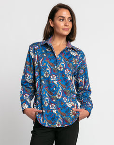 Halsey Long Sleeve Jacobean Print Shirt