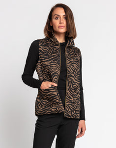 Lauren Reversible Zebra/Animal Print Vest