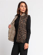 Load image into Gallery viewer, Lauren Reversible Zebra/Animal Print Vest