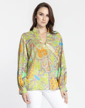Load image into Gallery viewer, Billie Long Sleeve Linen Paisley Print