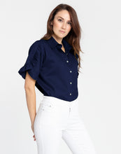 Load image into Gallery viewer, Lulu Short Sleeve Luxe Linen Shirt