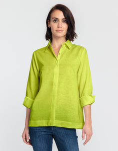 Xena 3/4 Sleeve Luxe Linen Shirt