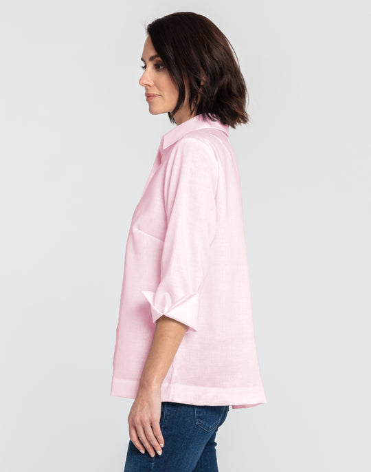 Xena 3/4 Sleeve Luxe Linen Shirt