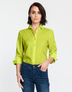 Zoey 3/4 Sleeve Luxe Linen Shirt