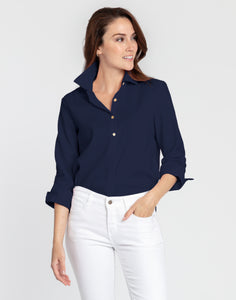 Zoey 3/4 Sleeve Luxe Linen Shirt