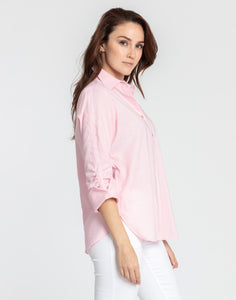 Zoey 3/4 Sleeve Luxe Linen Shirt