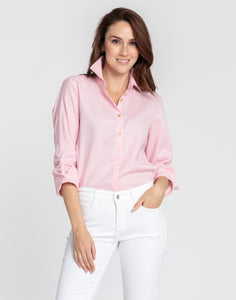 Zoey 3/4 Sleeve Luxe Linen Shirt