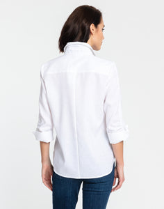 Zoey 3/4 Sleeve Luxe Linen Shirt