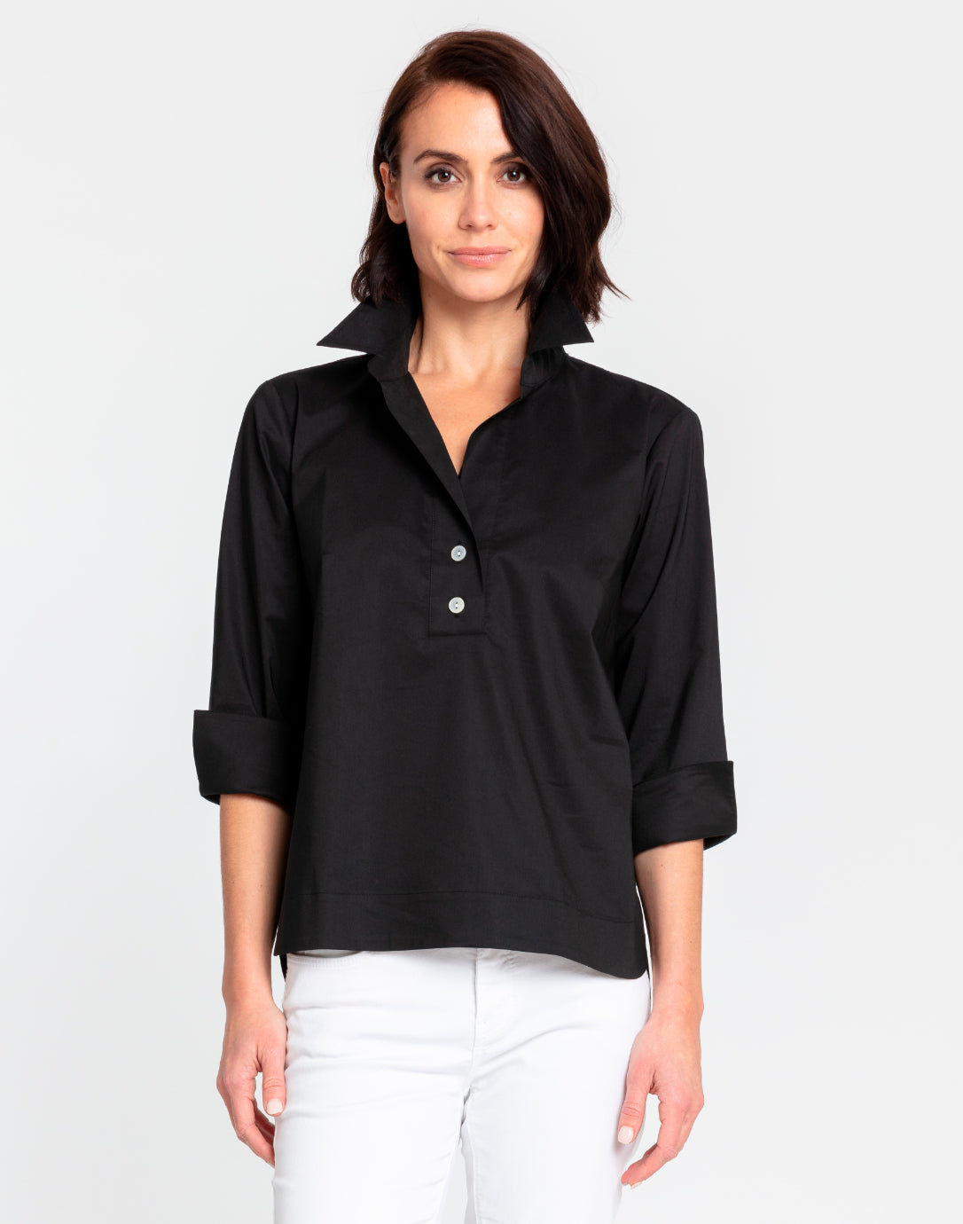 Aileen 3/4 Sleeve Button Back Top – Hinson Wu
