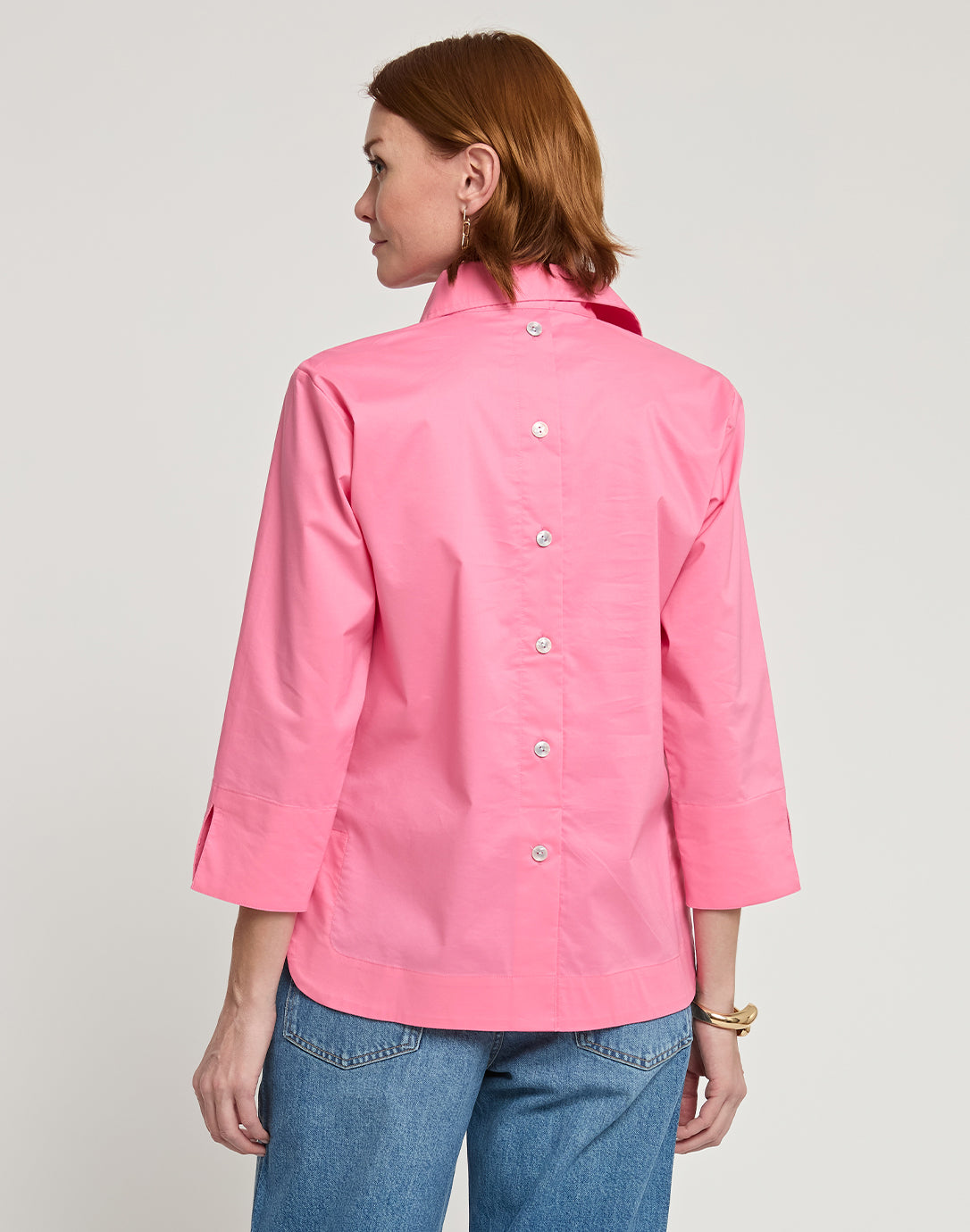 Aileen 3/4 Sleeve Button Back Top – Hinson Wu