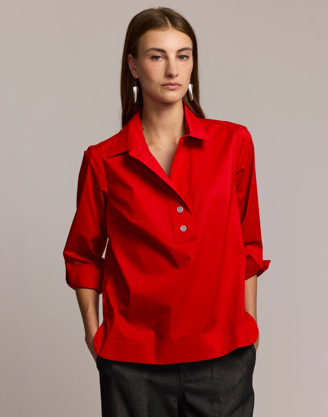 Aileen 3/4 Sleeve Button Back Top