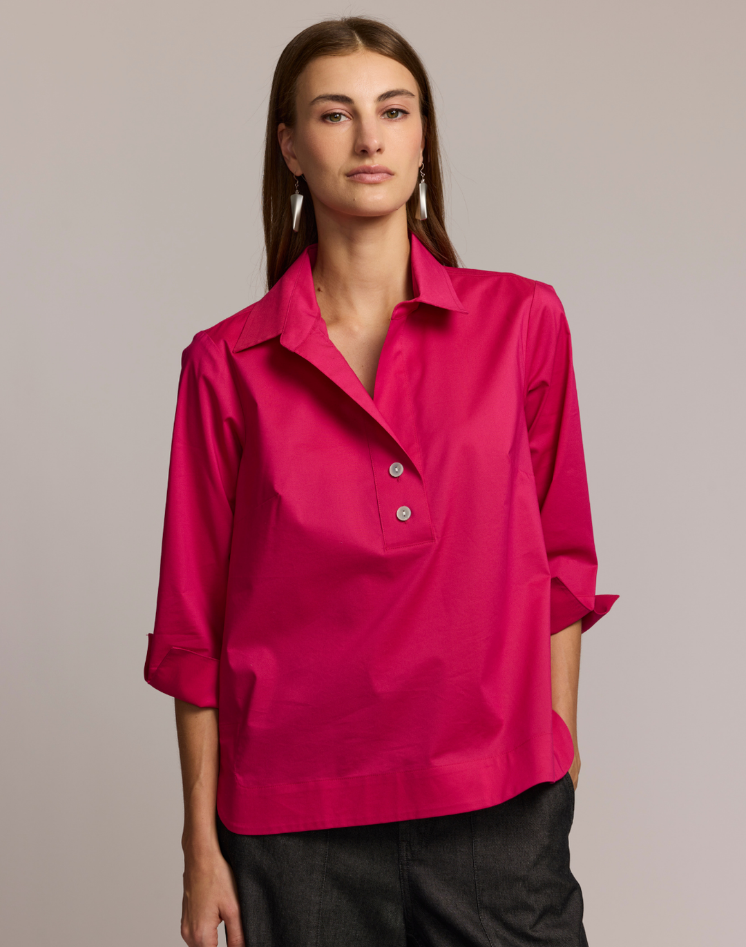 Aileen 3/4 Sleeve Button Back Top
