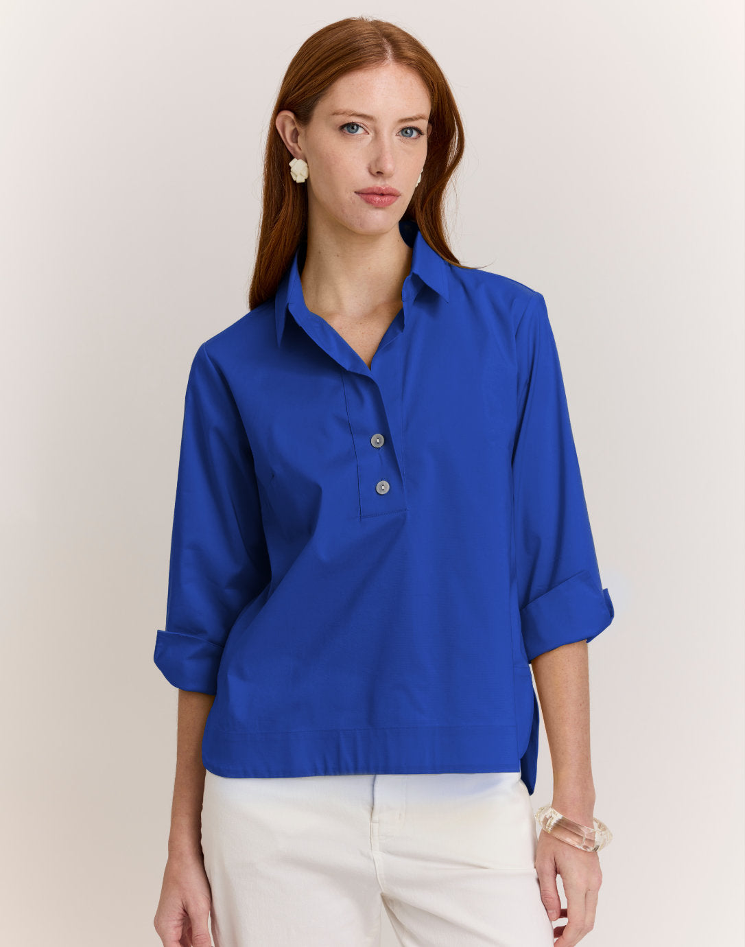 Aileen 3/4 Sleeve Button Back Top – Hinson Wu