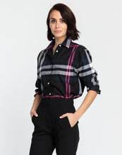 Load image into Gallery viewer, Halsey 3/4 Sleeve Oversized Plaid Shirt
