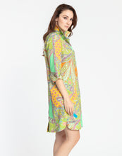 Load image into Gallery viewer, Aileen 3/4 Sleeve Linen Paisley Print Dress