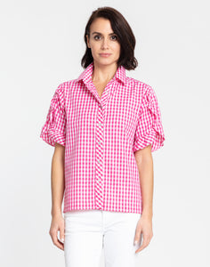 Lulu Short Sleeve Classic Mini Gingham Shirt