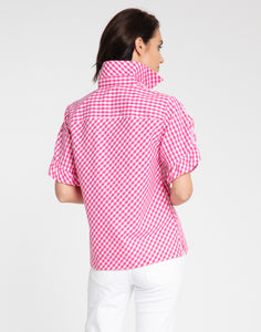 Lulu Short Sleeve Classic Mini Gingham Shirt