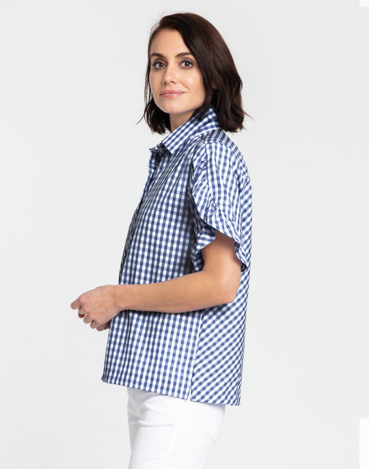 Lulu Short Sleeve Classic Mini Gingham Shirt