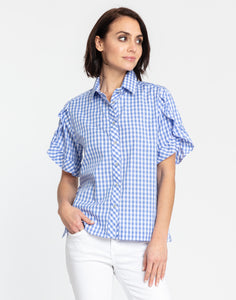 Lulu Short Sleeve Classic Mini Gingham Shirt