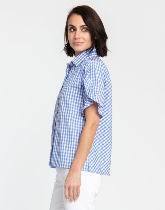 Lulu Short Sleeve Classic Mini Gingham Shirt