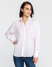 Load image into Gallery viewer, Larissa Long Sleeve Luxe Linen Cabana Stripes Shirt