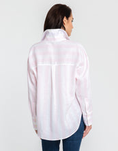 Load image into Gallery viewer, Larissa Long Sleeve Luxe Linen Cabana Stripes Shirt